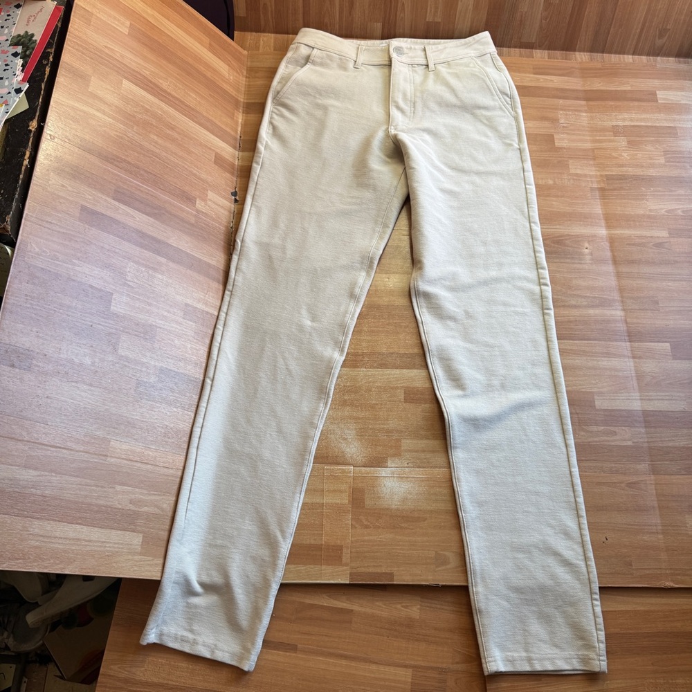 BLUE AND CREAM designer cream color jeans 30x32 premium denim